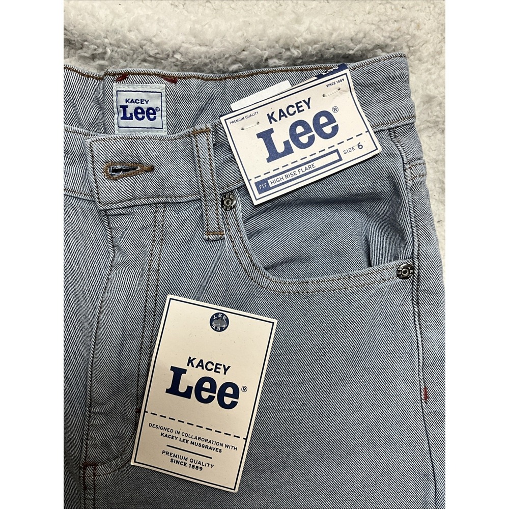 Lee Women’s Two-Tone Blue High-Waist Jeans - Picture 6 of 9